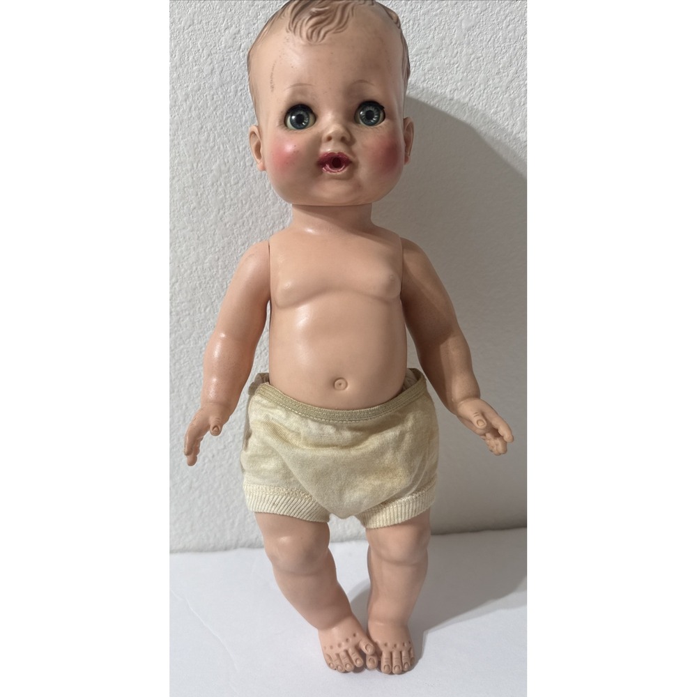 Vtg Madame Alexander Nursery Doll Kathy Cry Dolly Sleepy 1956-62 Molded Hair 12"